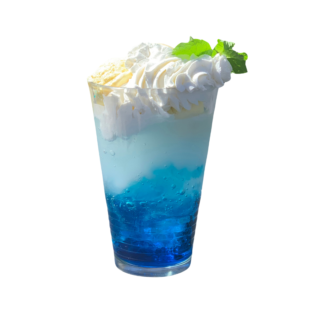 山中湖　村Cafe やどり木　富士山クリームソーダ